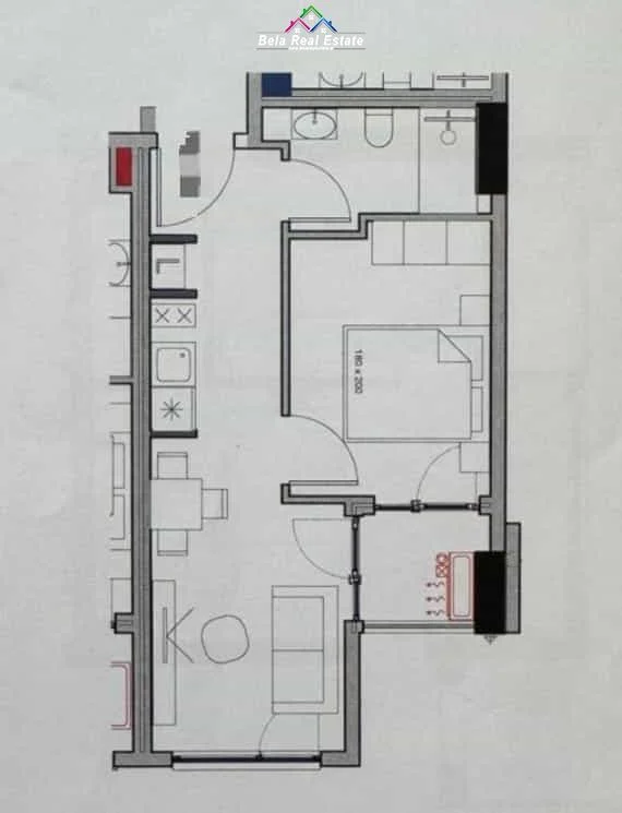 Tirane, shes apartament 1+1 Kati 7, 47 m² 134.000 € (Rruga Bedri Karapici)