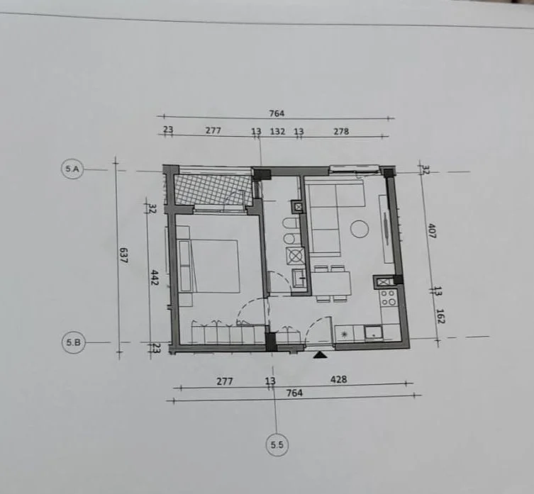 Tirane, shitet apartament 1+1+Ballkon Kati 1, 54 m² 79.315 € (FRESKU)