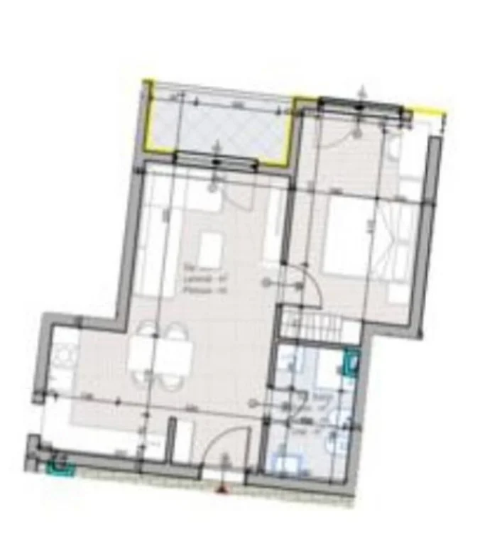 Tirane, shitet apartament 1+1+Ballkon Kati 1, 65.4 m² 75.000 €. Pranohen BLERES ME KREDI.