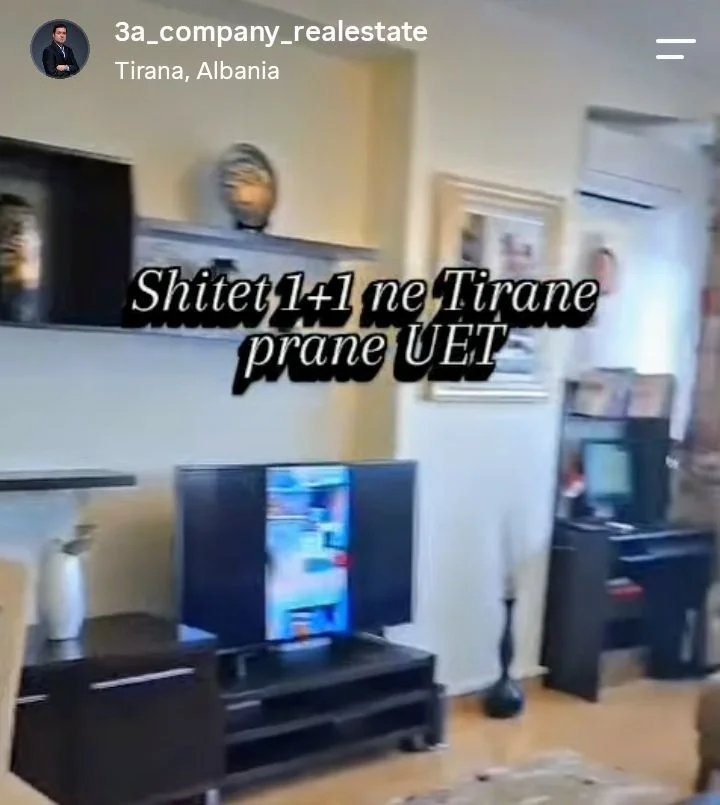 Tirane, shitet apartament 1+1+Ballkon Kati 6, 61 m² 135.000 € (prane UET)