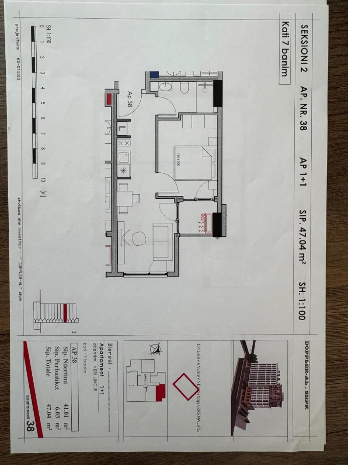Tirane, shitet apartament 1+1+Ballkon Kati 7, 54 m² 120.000 € (Qyteti Nxenesve)