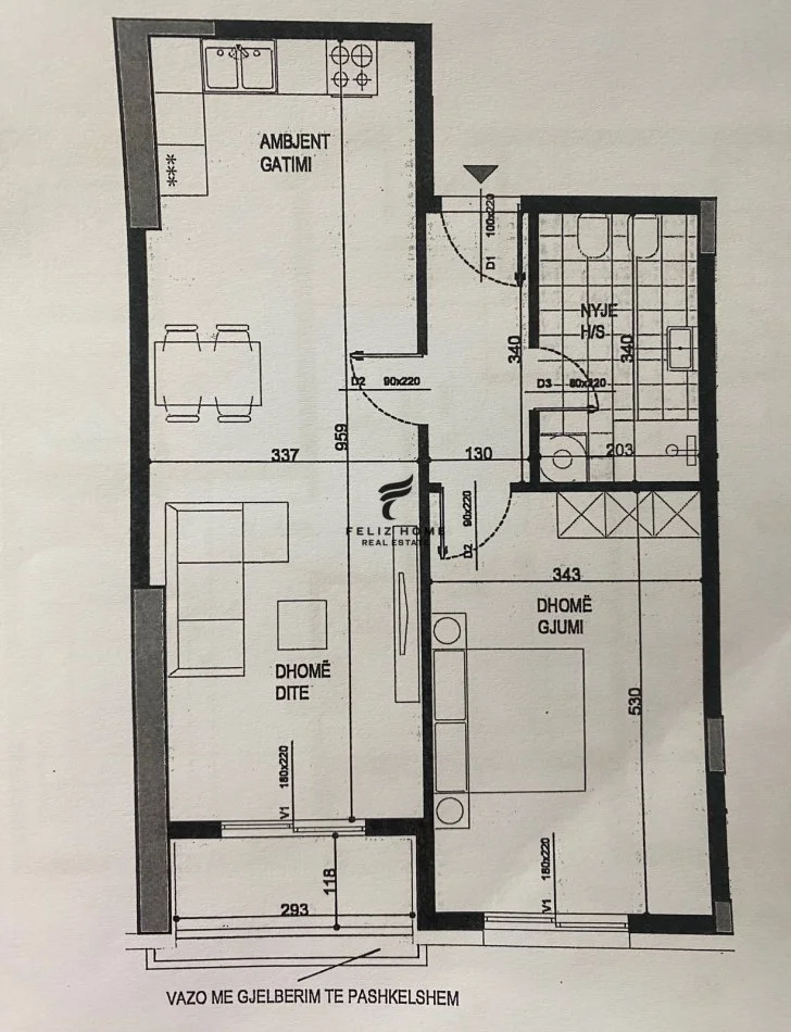Tirane, shitet apartament 1+1+Ballkon Kati 7, 93 m² 143.000 € (ISH FUSHA AVIACIONIT)