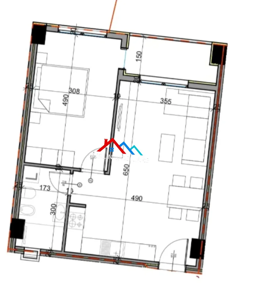 Tirane, shitet apartament 1+1+Ballkon Kati 8, 70 m² 8,800,000 LEKE (RRUGA AZEM GALICA,PASKUQAN)