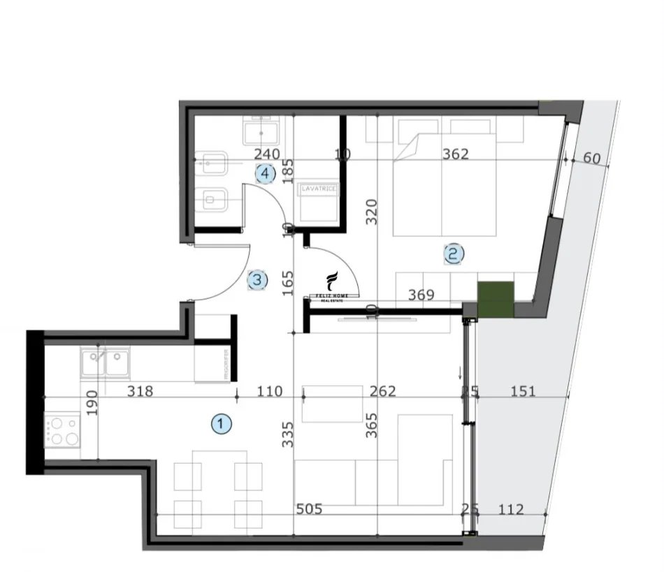 Tirane, shitet apartament 1+1 Kati 12, 62 m² 88.000 € (ASTIR)