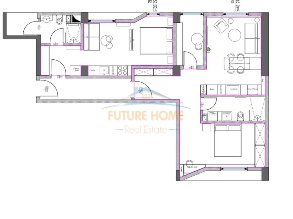 Tirane, shitet apartament 1+1 Kati 2, 119 m² 308.000 € (Liqeni Thate)
