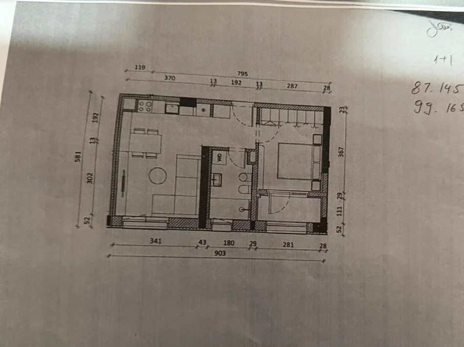 Tirane, shitet apartament 1+1 Kati 2, 50 m² 82.700 € (Rezidenca Kadiu)