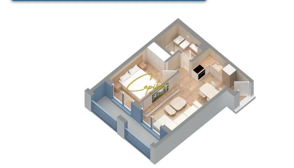 Tirane, shitet apartament 1+1 Kati 3, 59 m² 92.000 € (FRESKU)