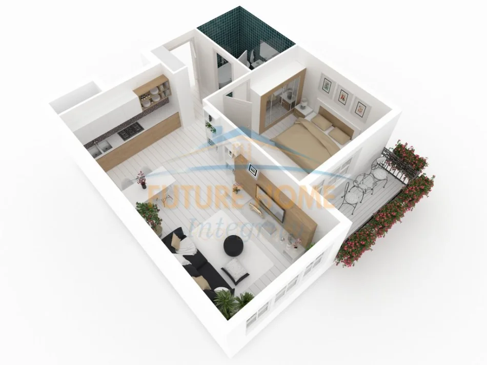 Tirane, shitet apartament 1+1 Kati 3, 70 m² 114.474 € (Rezidenca Kodra e Diellit 2)