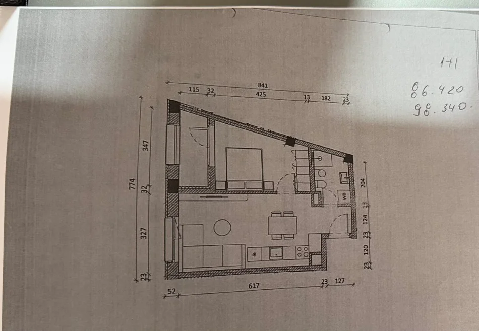 Tirane, shitet apartament 1+1 Kati 4, 59 m² 98.300 € (Rezidenca Kadiu)