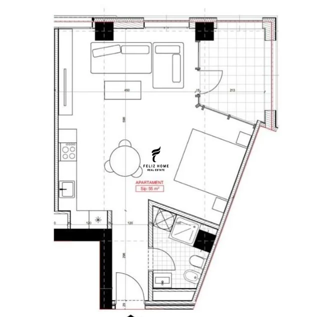 Tirane, shitet apartament 1+1 Kati 4, 63 m² 90.000 € (ASTIR)