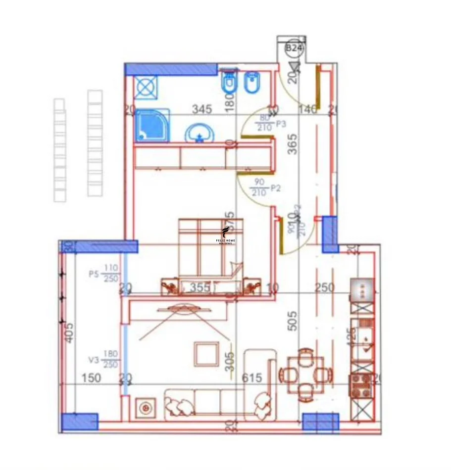 Tirane, shitet apartament 1+1 Kati 4, 70 m² 64.000 € (KAMEZ)