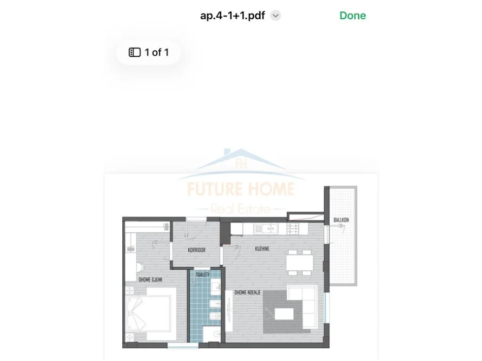 Tirane, shitet apartament 1+1 Kati 4, 82 m² 120.200 € (Sauk)