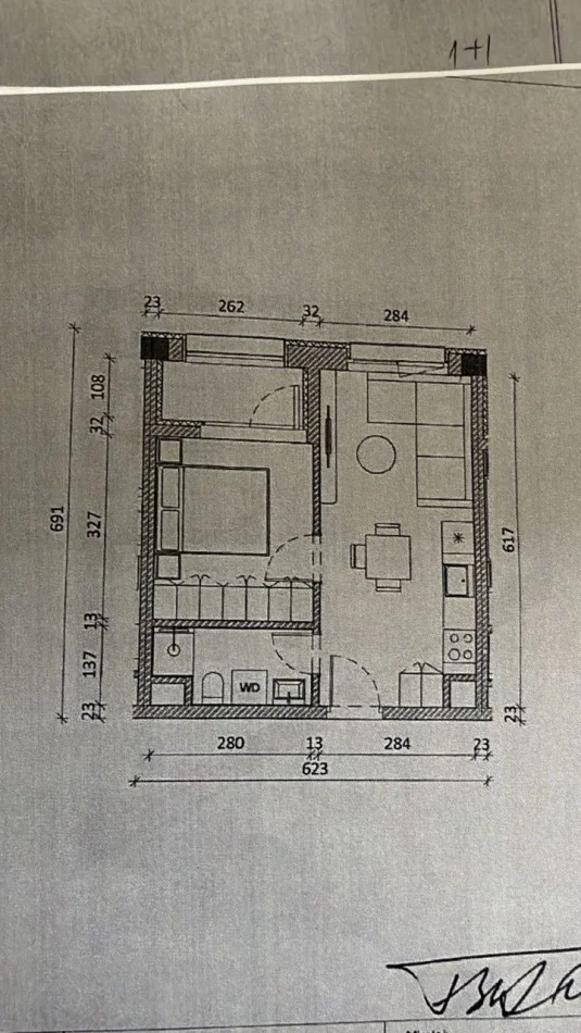 Tirane, shitet apartament 1+1 Kati 5, 78.710 € (Ali Demi)