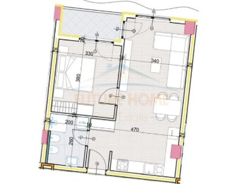 Tirane, shitet apartament 1+1 Kati 7, 70 m² 88.630 € (Paskuqan)