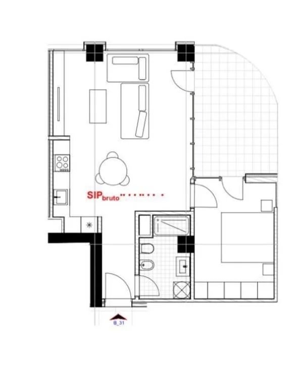 Tirane, shitet apartament 1+1 Kati 8, 84 m² 92.000 € (Astir)
