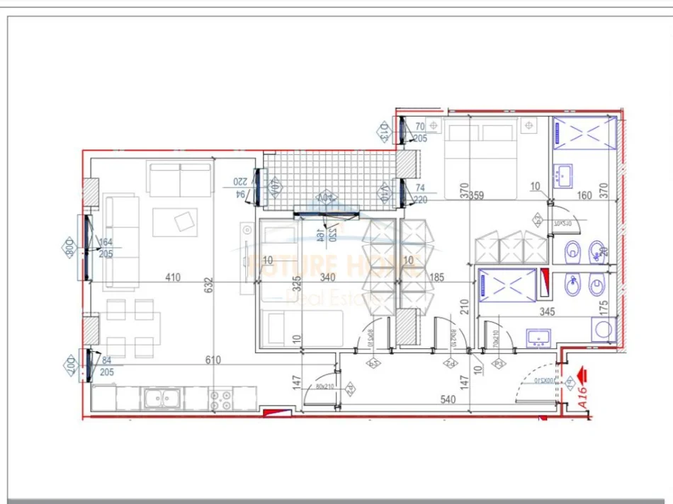 Tirane, shitet apartament 2+1+2 Kati 2, 106 m² 307.400 € (KOMUNA E PARISIT)