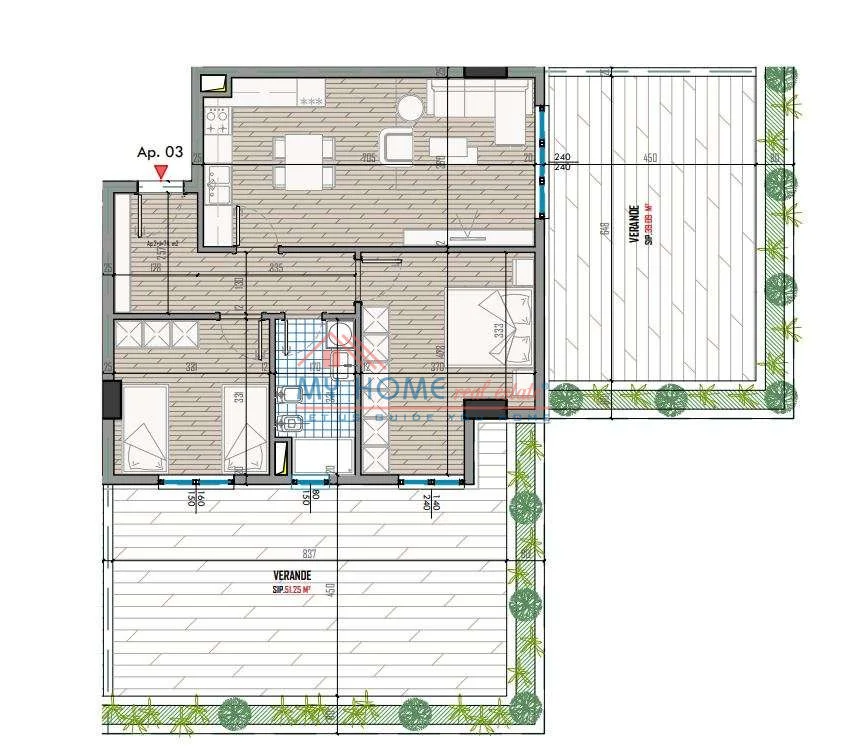 Tirane, shitet apartament 2+1+Ballkon Kati 0, 85 m² 129.890 € (Univers City)