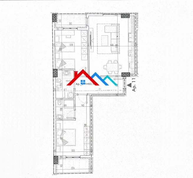 Tirane, shitet apartament 2+1+Ballkon Kati 2, 108 m² 119.000 € (RRUGA LIDHJA E PRIZRENIT,PASKUQAN)
