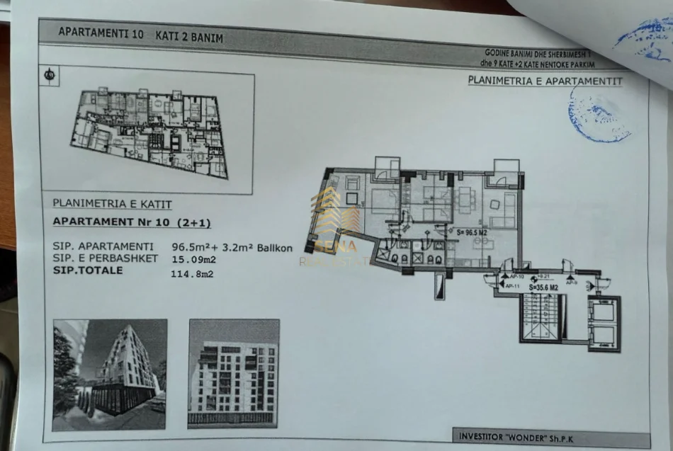 Tirane, shitet apartament 2+1+Ballkon Kati 3, 114 m² 437.000 € (Stadiumi Air Albania)