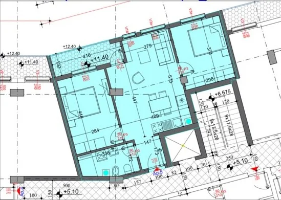 Tirane, shitet apartament 2+1+Ballkon Kati 3, 78 m² 170.000 € (Rruga Gjon Buzuku/Vila Gold)