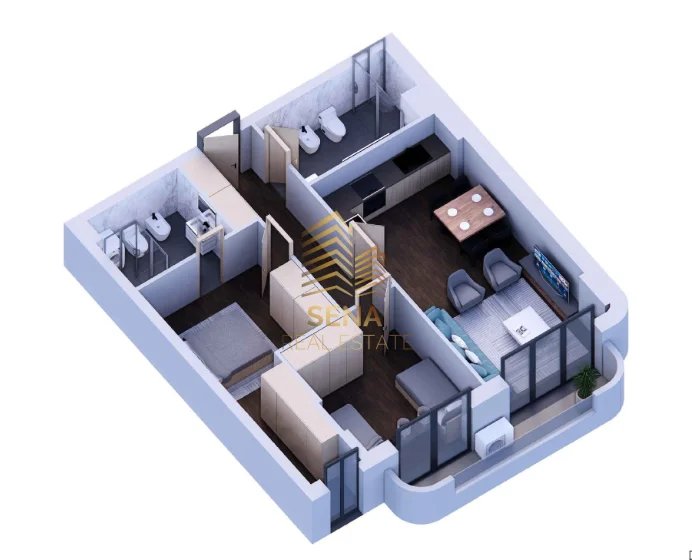 Tirane, shitet apartament 2+1+Ballkon Kati 5, 103 m² (Rruga e Dibres)
