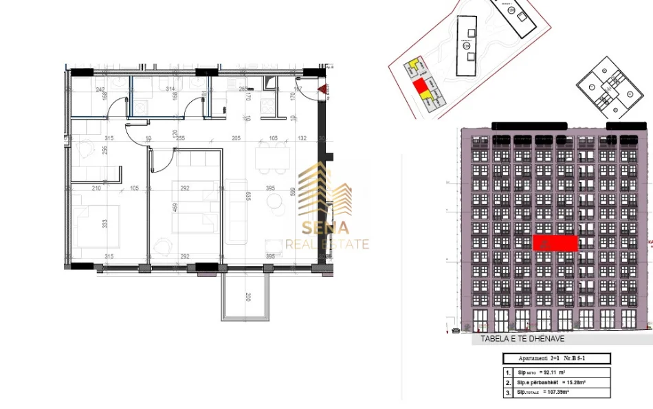 Tirane, shitet apartament 2+1+Ballkon Kati 5, 107 m² 193.000 € (Xhamllik)