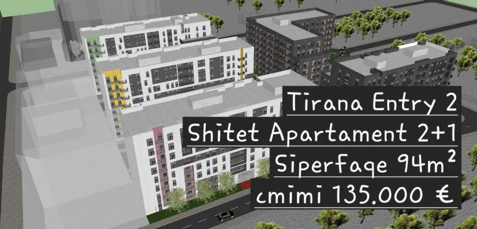Tirane, shitet apartament 2+1+Ballkon Kati 5, 94 m² 135.000 € (Rruga dritan hoxha)