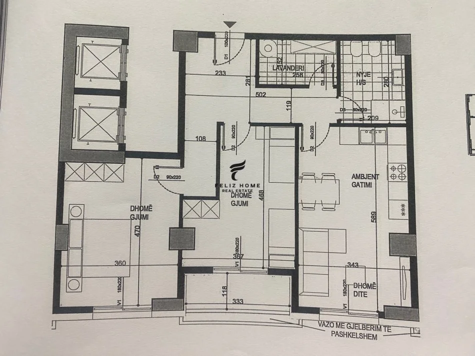 Tirane, shitet apartament 2+1+Ballkon Kati 6, 115 m² 177.000 € (ISH FUSHA AVIACIONIT)