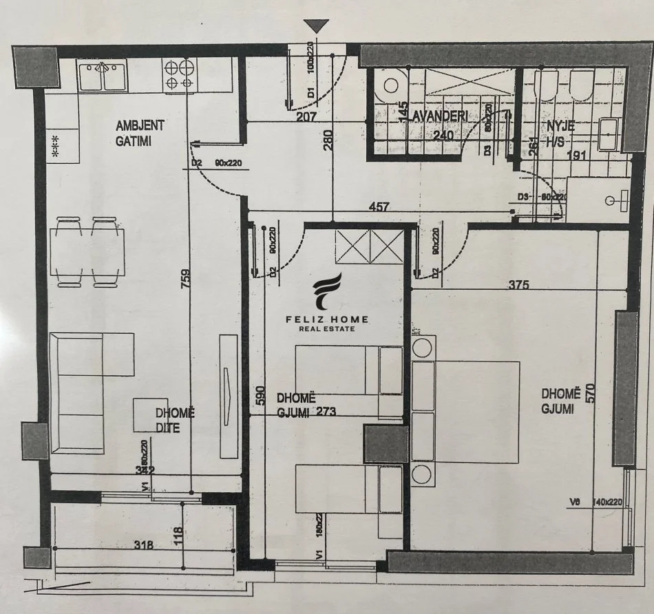 Tirane, shitet apartament 2+1+Ballkon Kati 6, 122 m² 188.000 € (ISH FUSHA E AVIACIONIT)