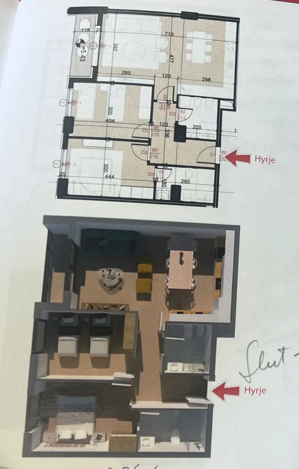 Tirane, shitet apartament 2+1+Ballkon Kati 6, 98 m² 153.172 € (Porcelan)
