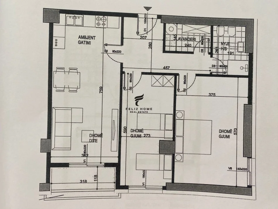 Tirane, shitet apartament 2+1+Ballkon Kati 7, 122 m² 188.000 € (FUSHA AVIACIONIT)