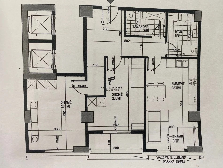 Tirane, shitet apartament 2+1+Ballkon Kati 8, 118 m² 181.600 € (ISH FUSHA AVIACIONIT)