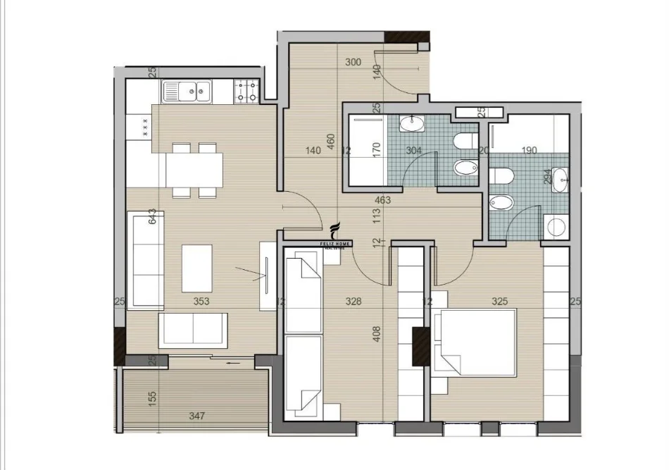 Tirane, shitet apartament 2+1 Kati 1, 105 m² 132.000 € (UNIVERS CITY)