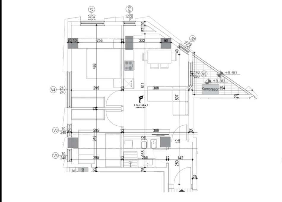 Tirane, shitet apartament 2+1 Kati 1, 80 m² 266.000 € (KOMUNA E PARISIT)