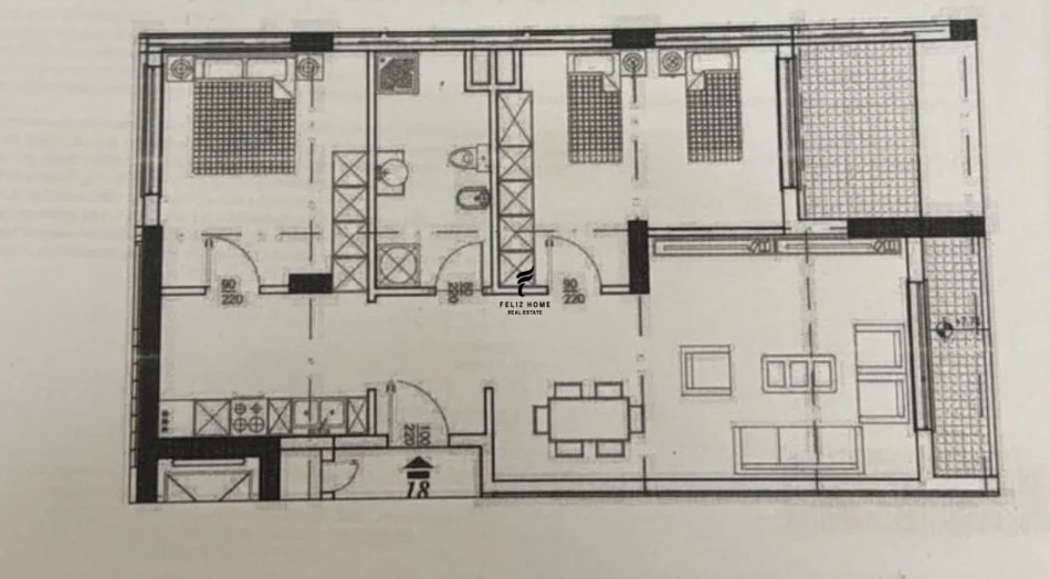 Tirane, shitet apartament 2+1 Kati 2, 108 m² 220.000 € (KOPSHTI BOTANIK)