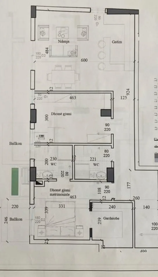Tirane, shitet apartament 2+1 Kati 2, 109 m² 305.000 € (ALI DEMI)