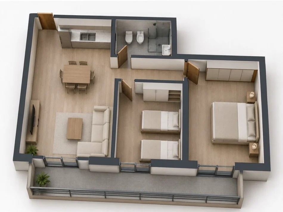 Tirane, shitet apartament 2+1 Kati 2, 112 m² 255.000 €