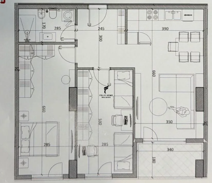 Tirane, shitet apartament 2+1 Kati 2, 96 m² 83.000 € (KAMEZ)
