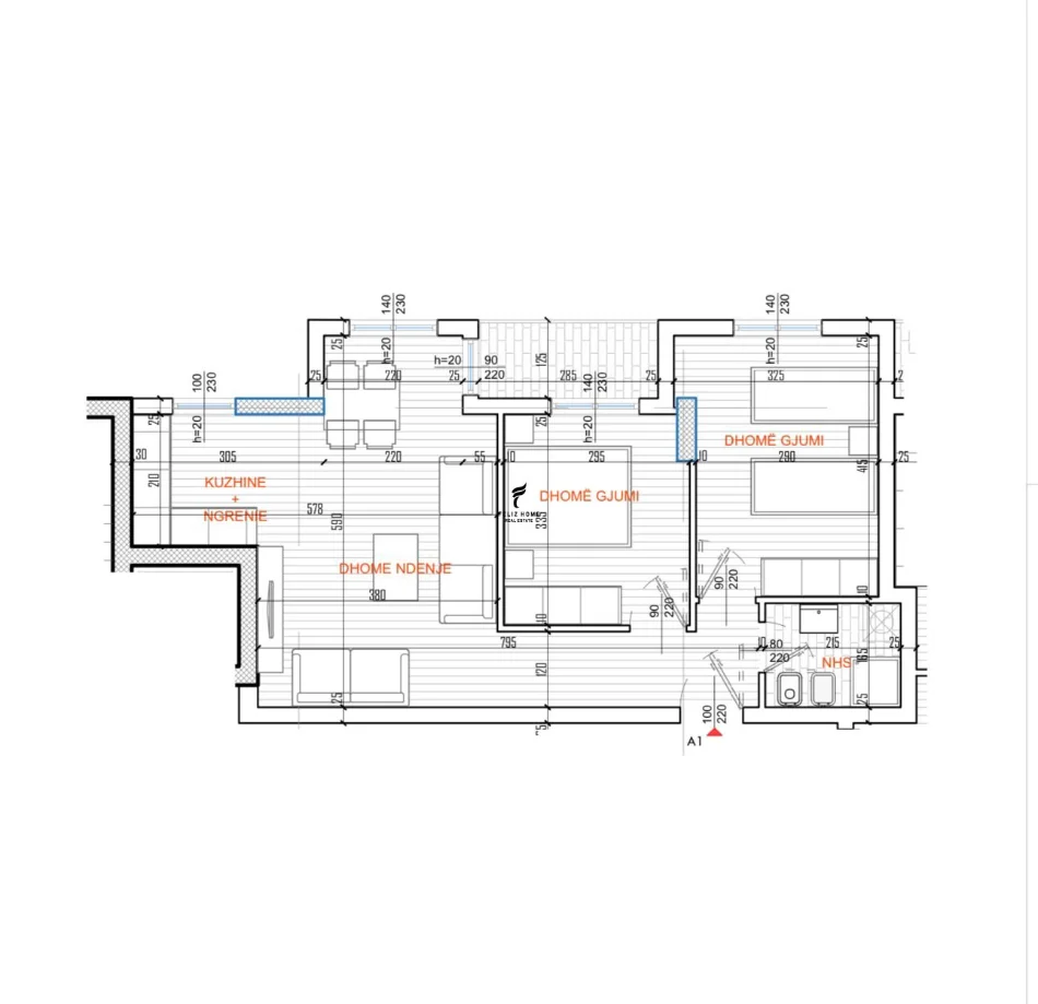 Tirane, shitet apartament 2+1 Kati 3, 82 m² 169.000 € (ISH PARKU)