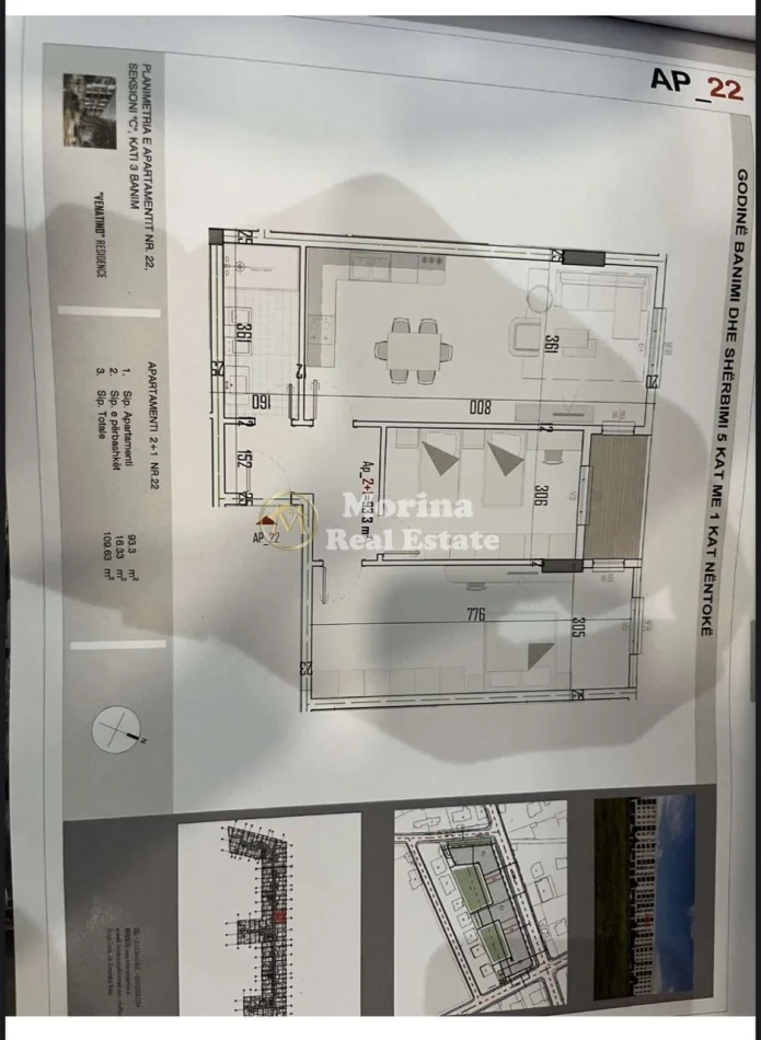 Tirane, shitet apartament 2+1 Kati 3, 87.704 € (Laknas 87704 E 2)