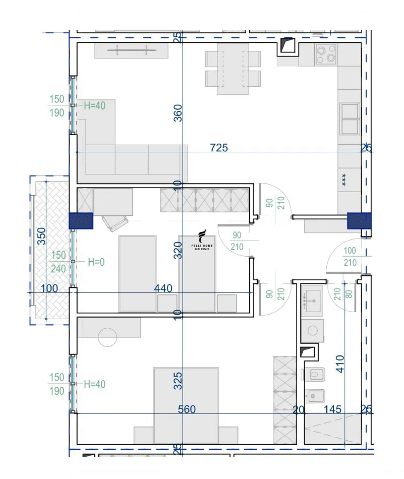 Tirane, shitet apartament 2+1 Kati 3, 95 m² 83.000 € (KAMEZ)