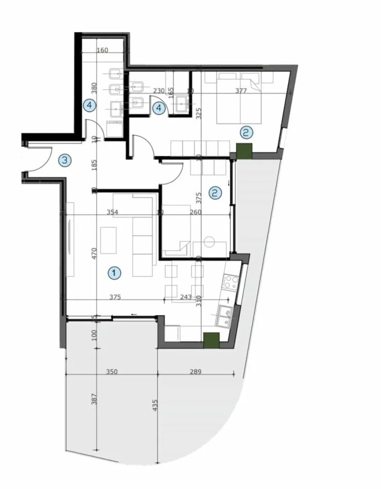 Tirane, shitet apartament 2+1 Kati 6, 135 m² 190.000 € (KAshar)