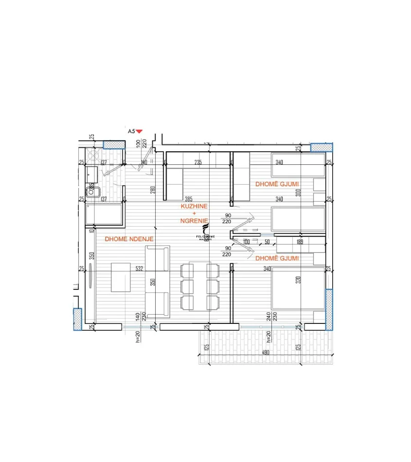 Tirane, shitet apartament 2+1 Kati 6, 78 m² 162.200 € (ISH PARKU)
