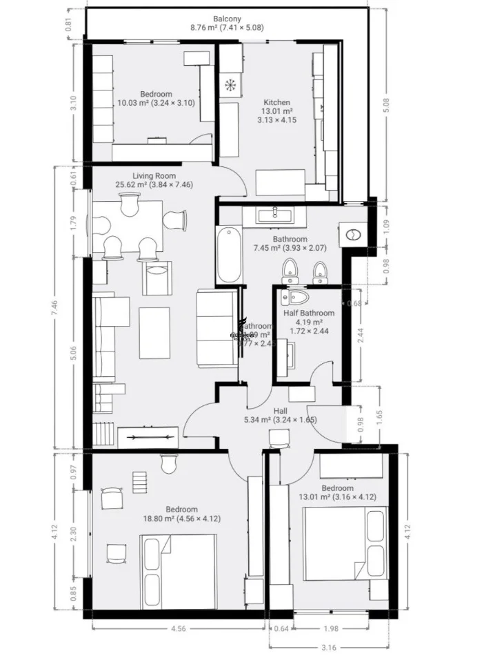 Tirane, shitet apartament 3+1 Kati 3, 150 m² 300.000 € (RRUGA E DURRESIT)