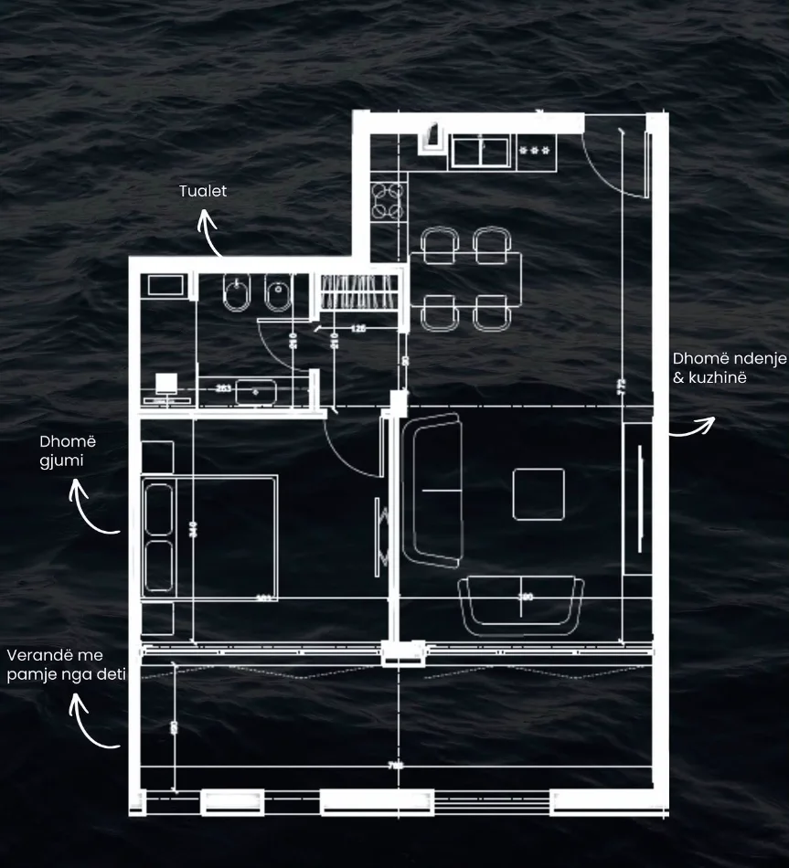 Vlore, shitet apartament 1+1 Kati 2, 101 m² 284.000 € (PALASE)