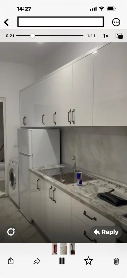 jepet me qera shtepi 1+1+Ballkon Kati 1, 65 m² 350 € (ne rrugen Njazi Meka Tirane)