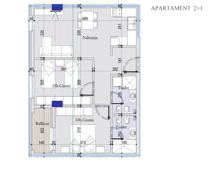 shitet apartament Kati 5, 87 m² 122.360 € (RRUGA 29 NENTORI)